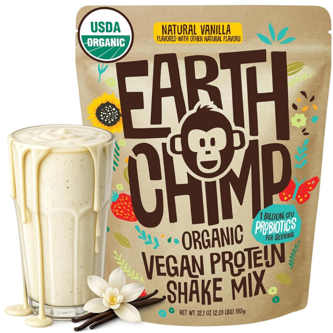 EarthChimp Organic Vegan Protein Po...