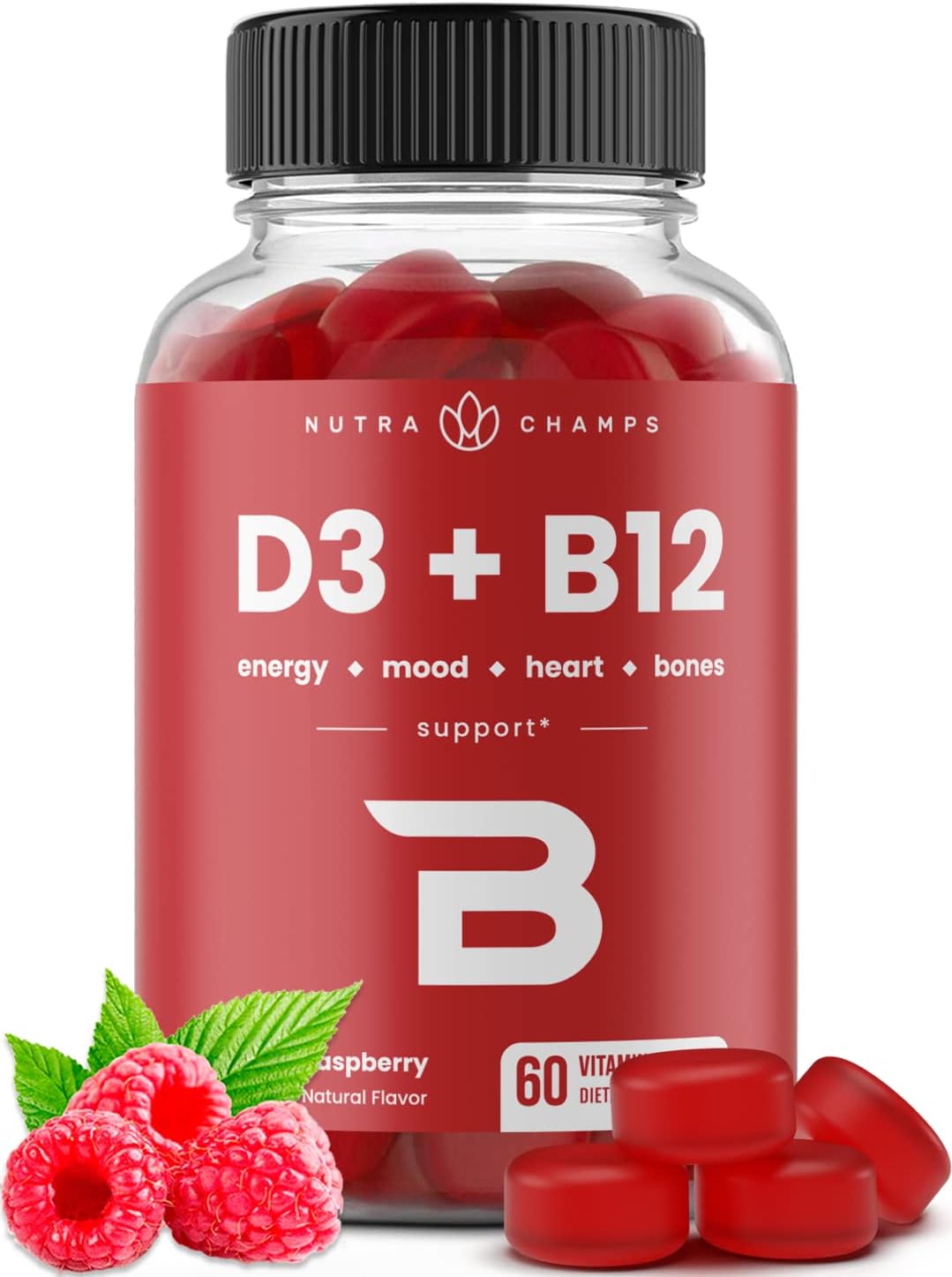 NutraChamps Vitamin D3 & B12 G...