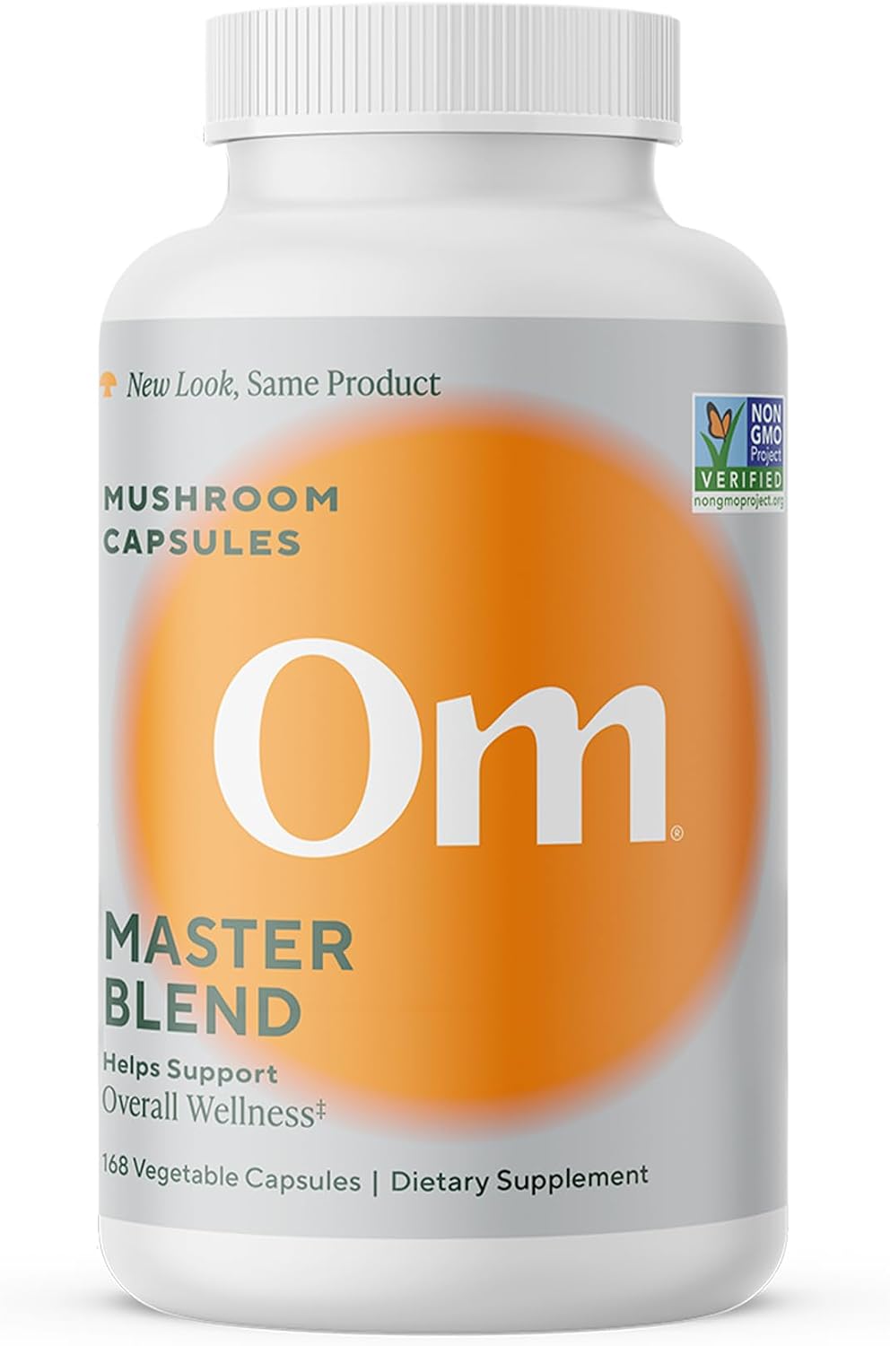 Om Master Blend Mushroom Capsules - Organic Mushroom Supplement with 10 Mushrooms and Ashwagandha – Supports Immunity, Gut Health & Stress Relief, 168 Count (56 Servings)​