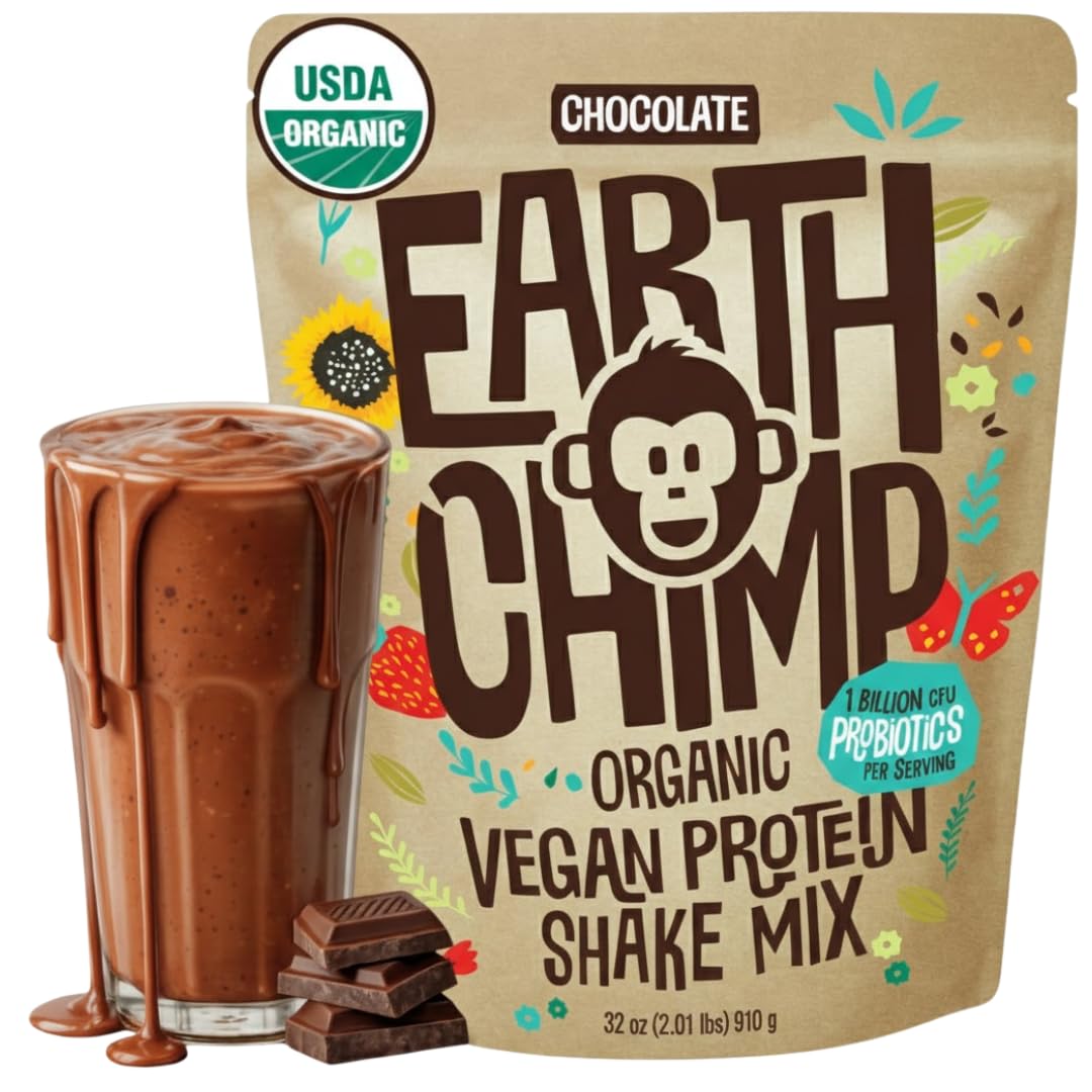 EarthChimp Organic Vegan Protein Po...