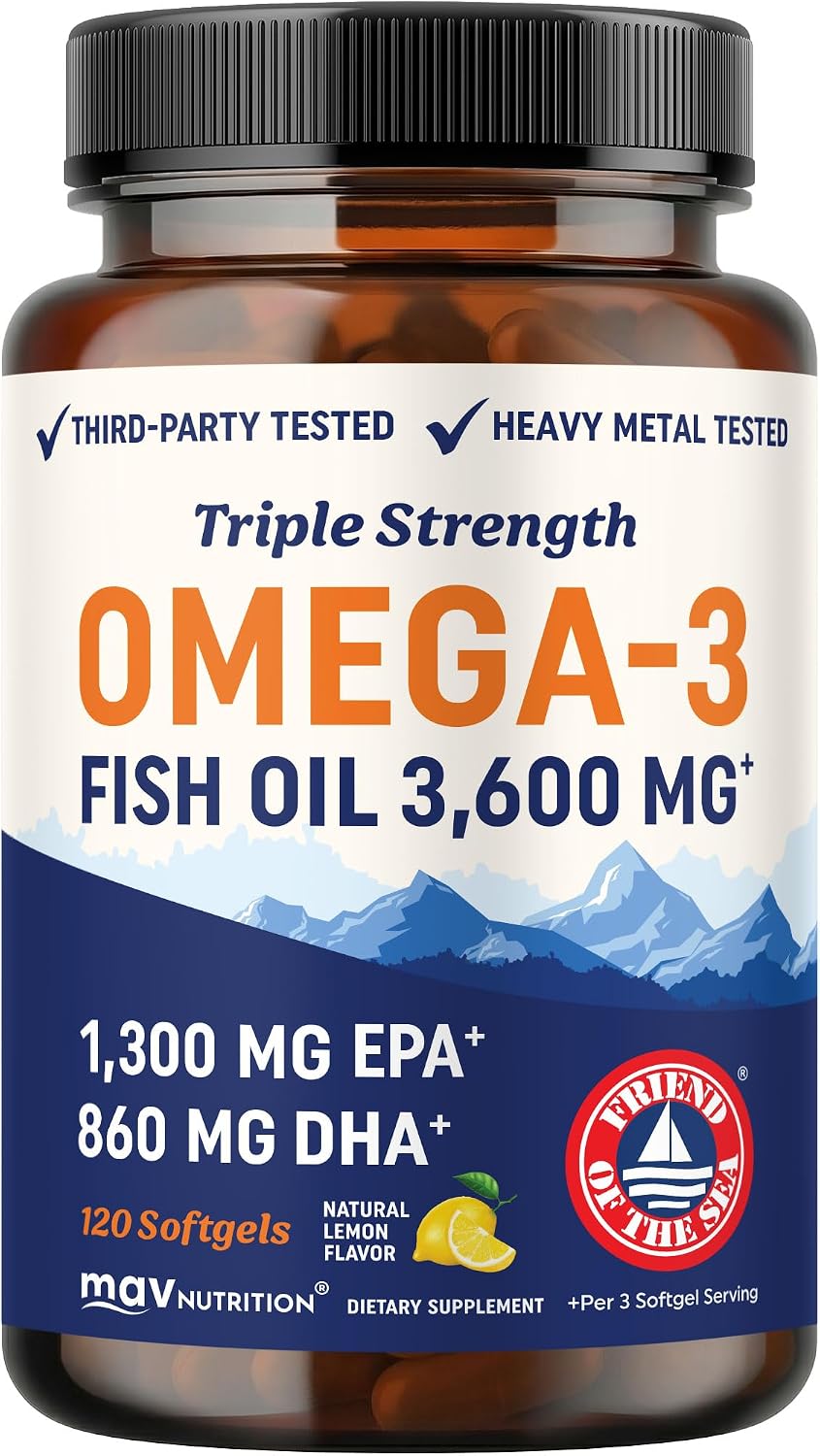 Triple Strength Omega 3 Fish Oil 36...