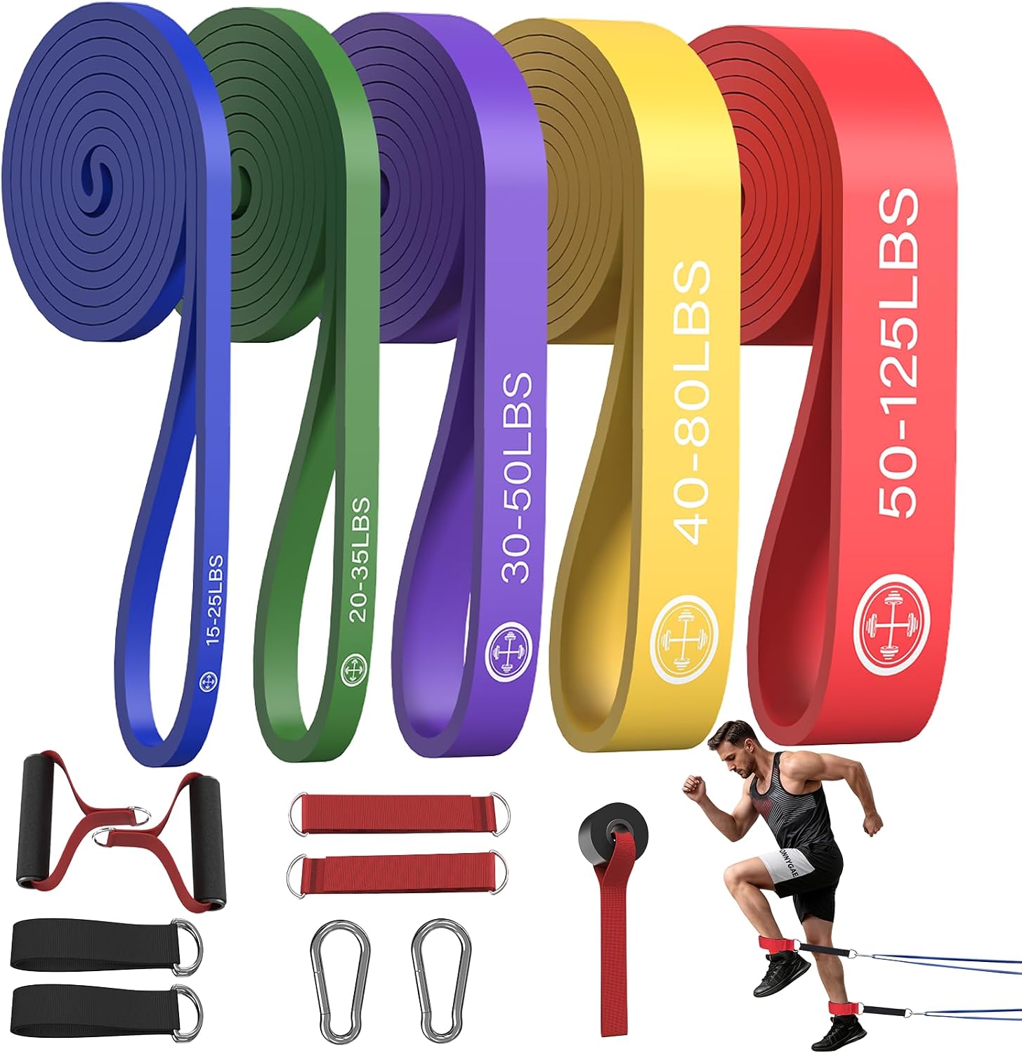 Exercise Bands，Set of 6 Resistanc...
