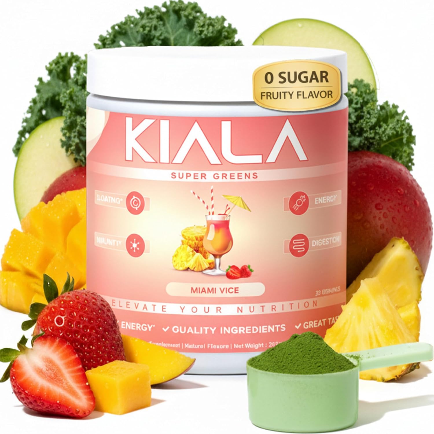 Kiala Nutrition Super Greens Powder...