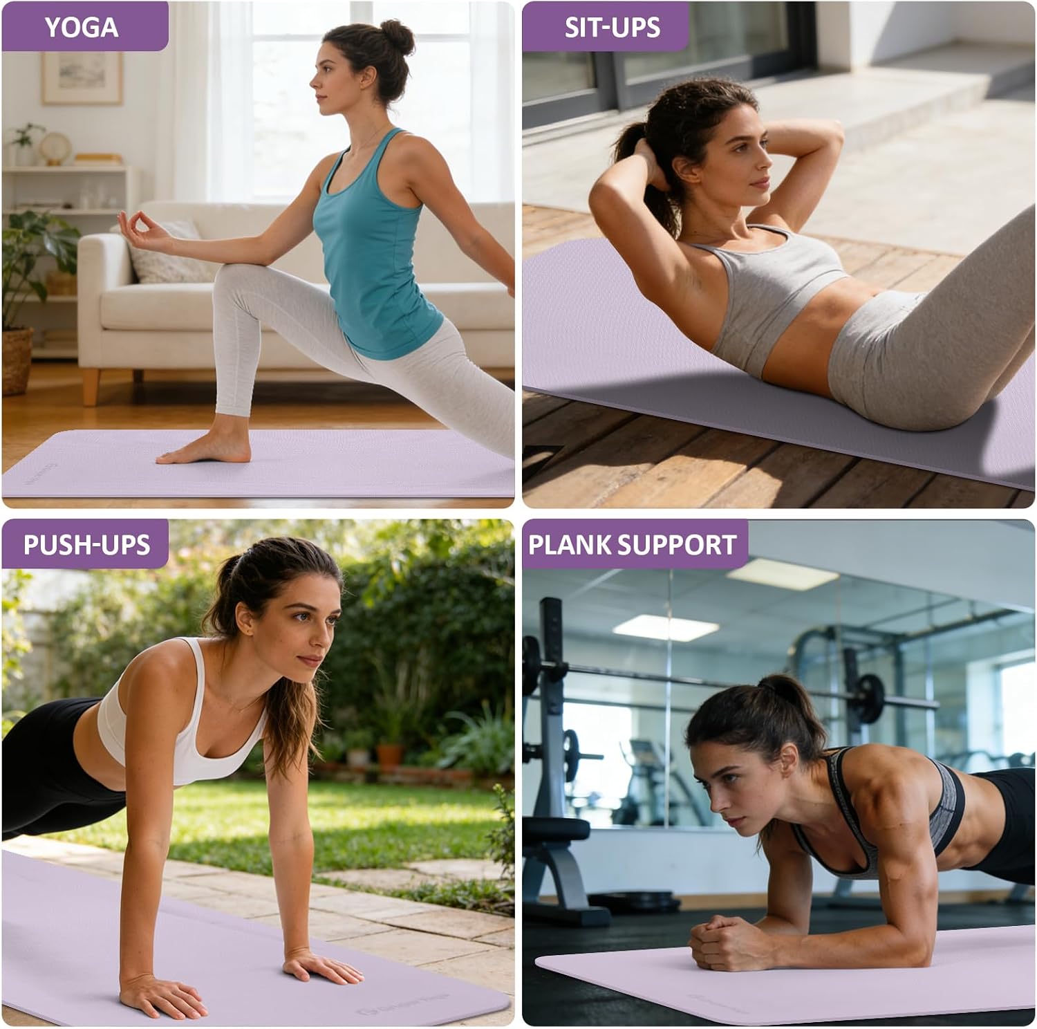 Gruper Yoga Mat Non Slip, Anti-Tear Workout Mat with Carrying Strap and Bag - Image 7