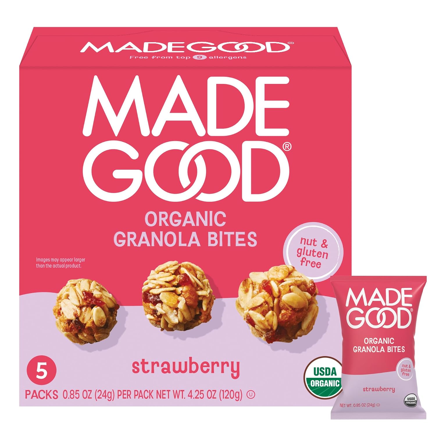 MadeGood Organic Strawberry Granola...