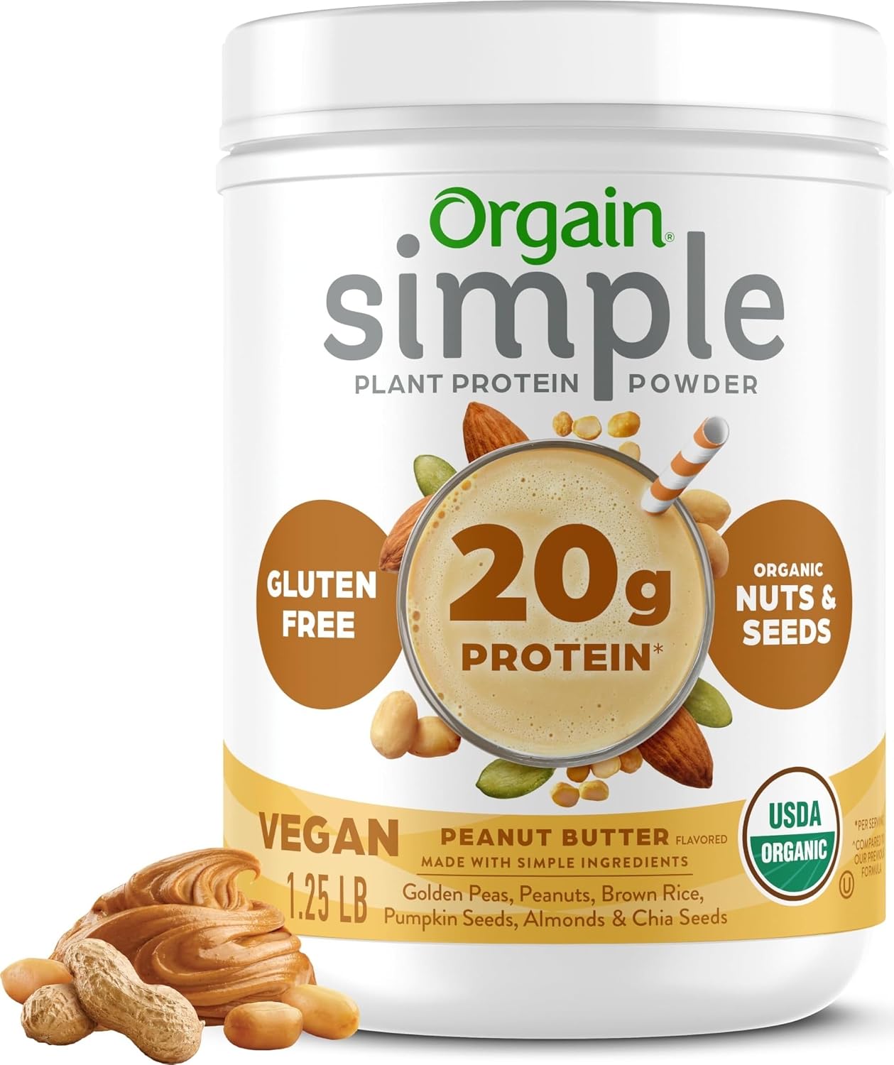 Orgain Organic Simple 20g Vegan Pro...