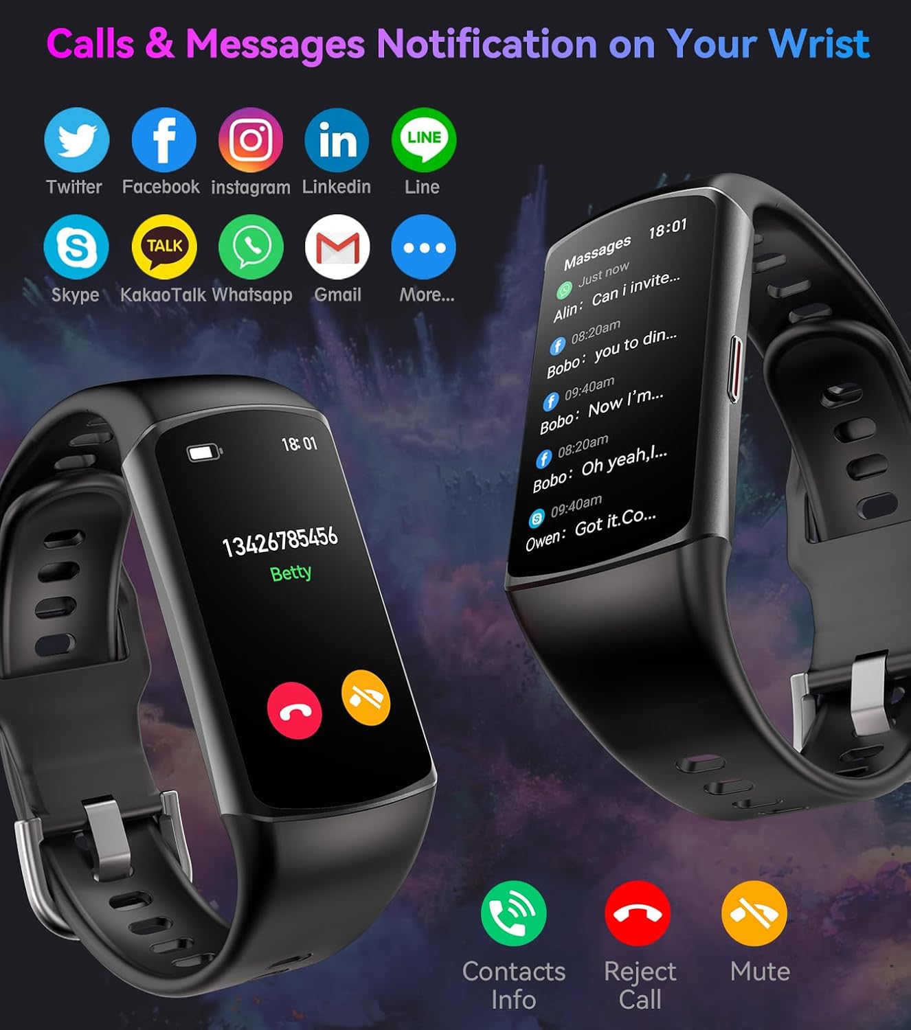 Smart Watch Fitness Tracker with 24/7 Heart Rate, Blood Oxygen Blood Pressure Monitor Sleep Tracker 120 Sports Modes Activity Trackers Step Calorie Counter IP68 Waterproof for Andriod iPhone Women Men - Image 6