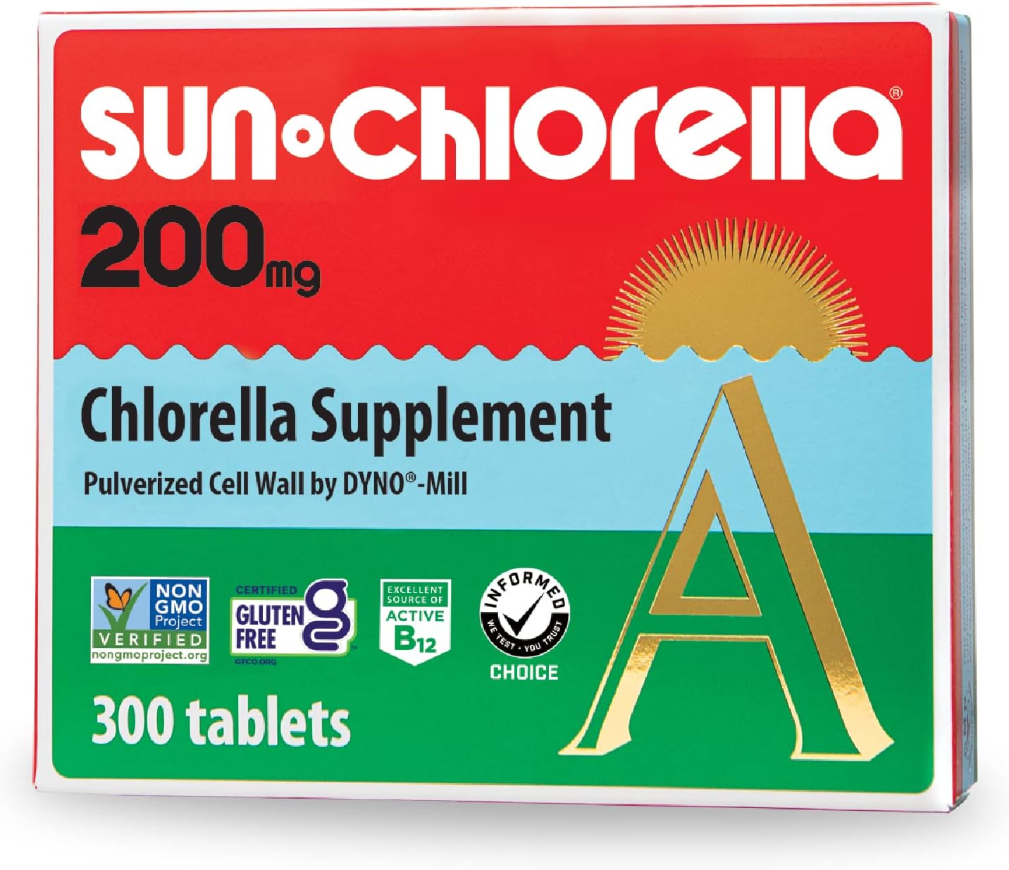 Sun Chlorella 200mg Tablets, 90%+ P...