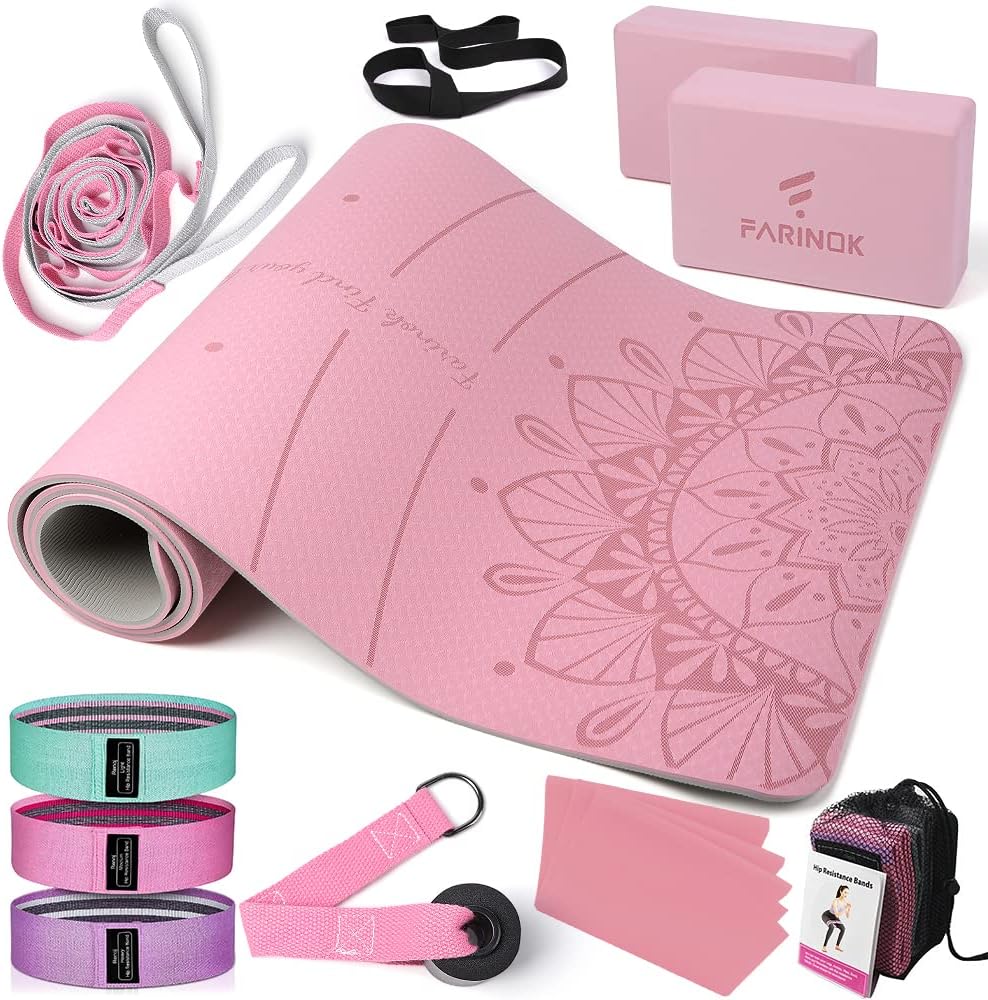 1/3 Yoga Mat Thick, Yoga Set for Be...