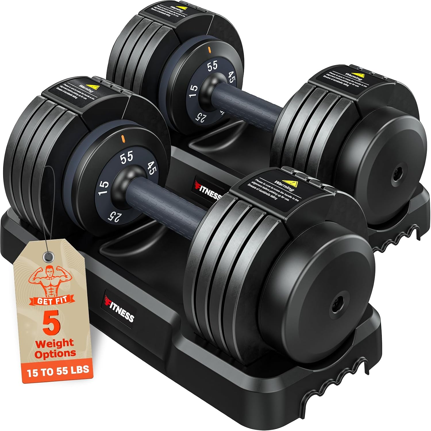 Rendpas Adjustable Dumbbell Set for...