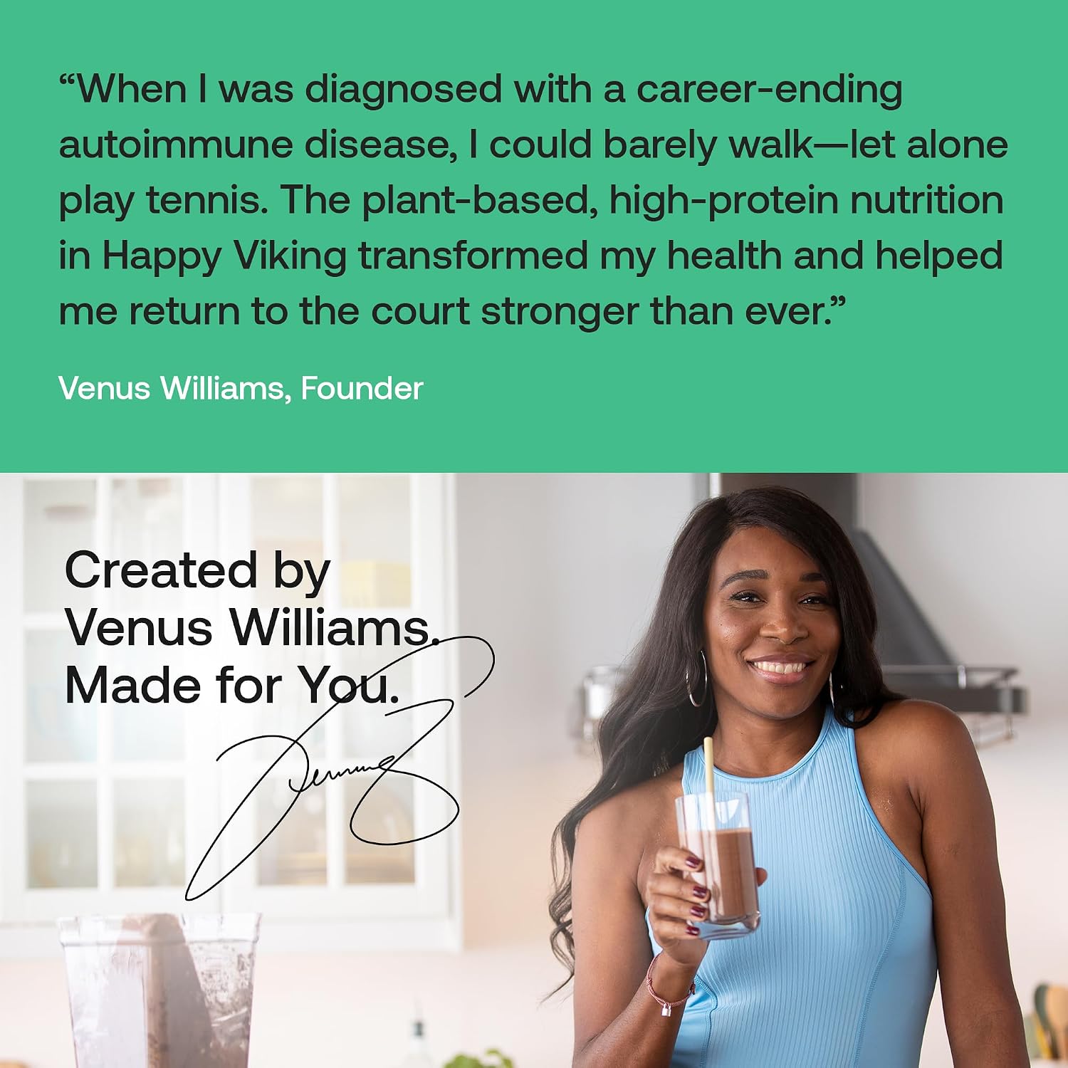Happy Viking Plant-Based Vegan Protein Powder +100 Superfoods - Vanilla - Image 5