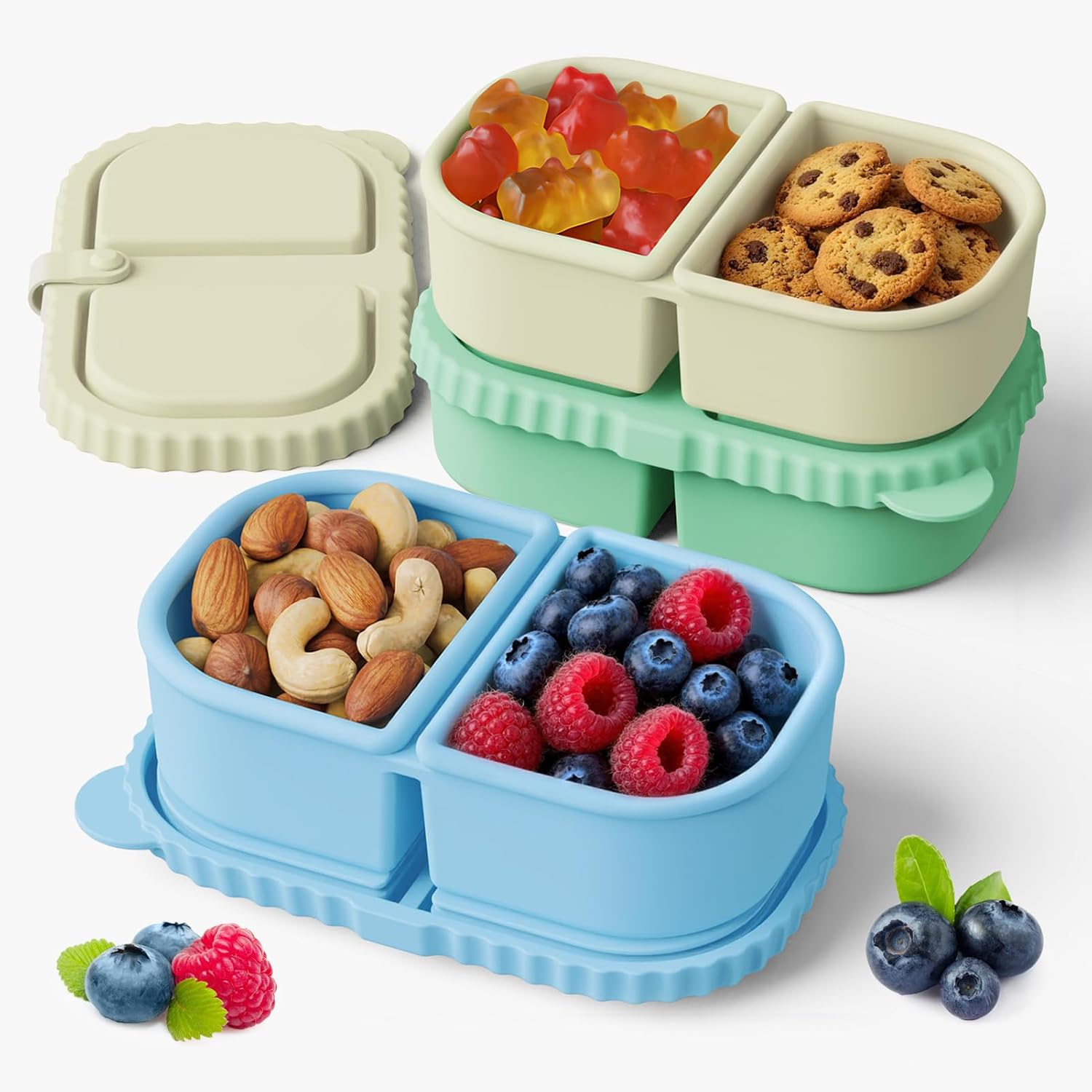 YQL 3 Pack 8 oz Silicone Snack Cont...