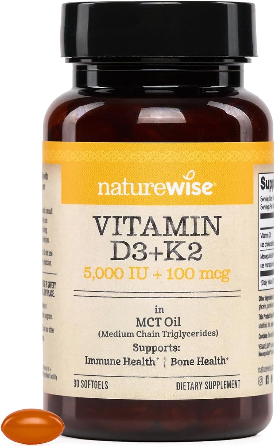 NatureWise Vitamin D3 5000IU + K2 2...