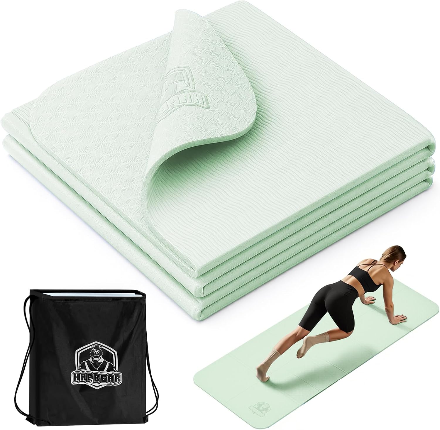 HAPBEAR Foldable Yoga Mat – 7...