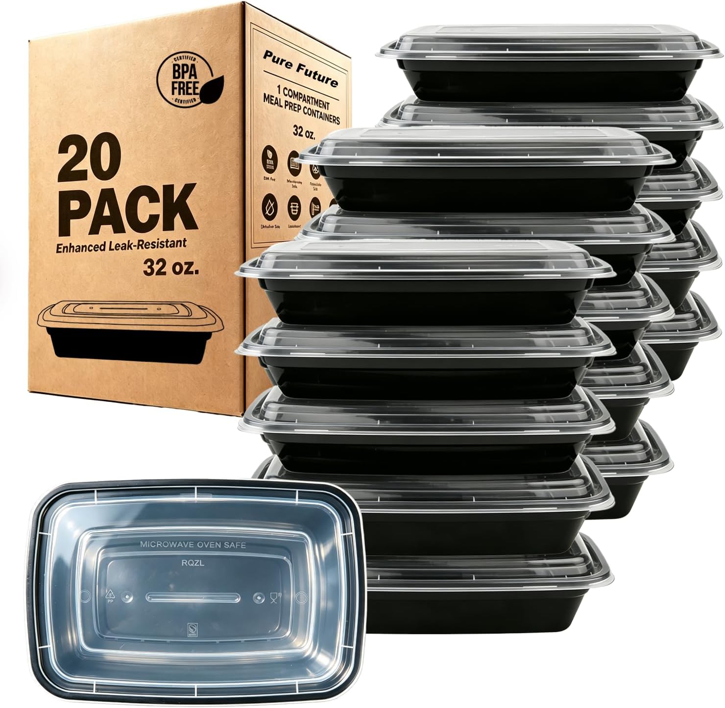 KUMD 20-Pack (40 Pieces) 32 oz Meal...