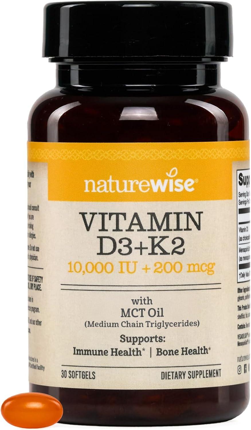 NatureWise Vitamin D3 10000IU + K2 ...