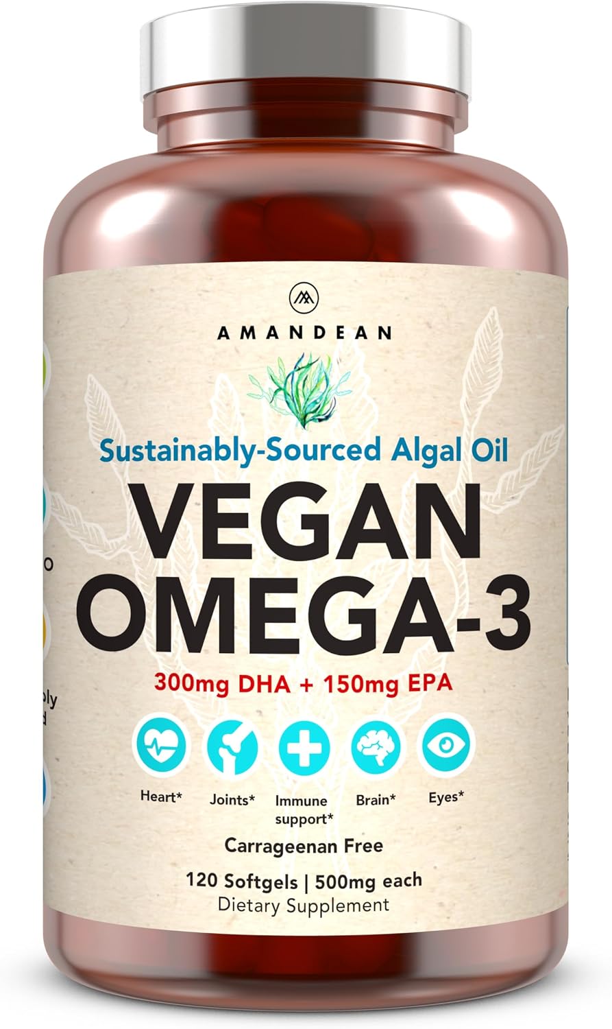 AMANDEAN Vegan Omega-3 Supplement, ...
