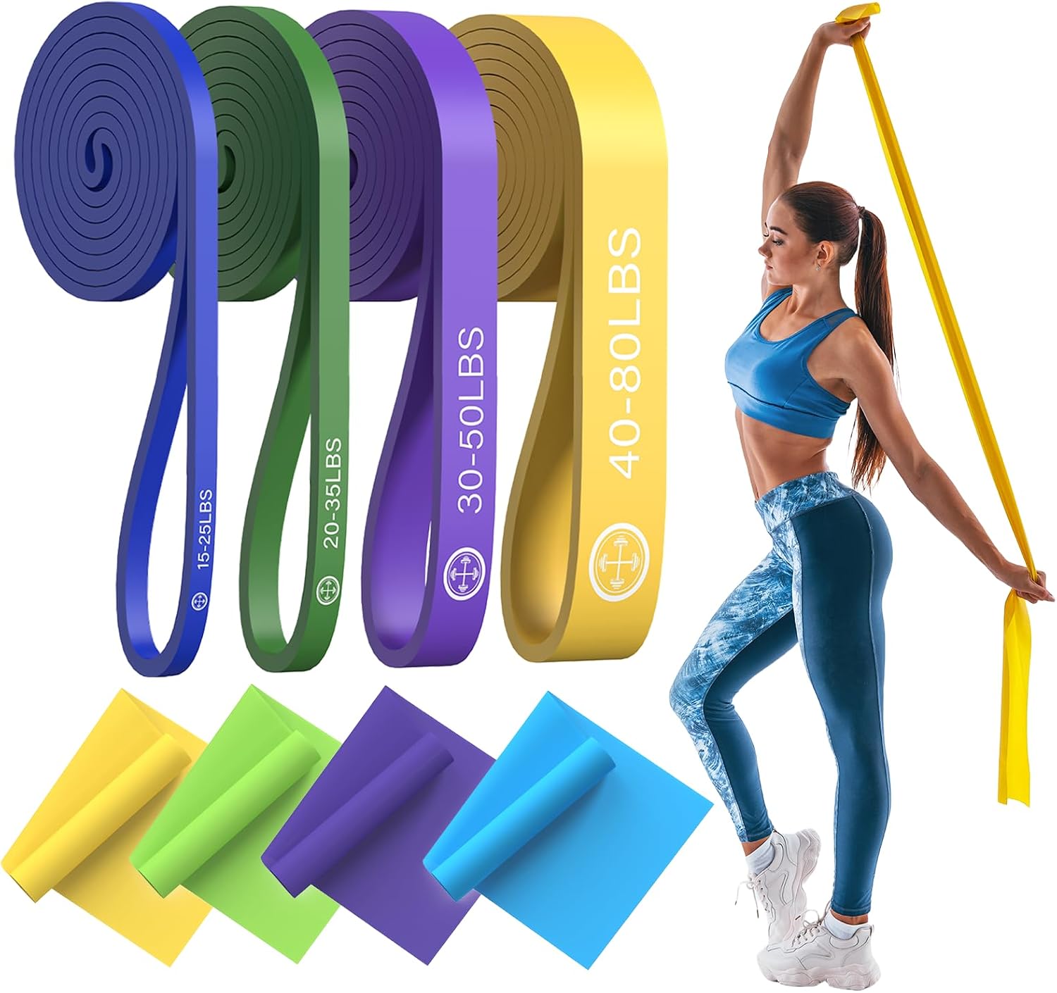 Exercise Bands，Set of 6 Resistanc...