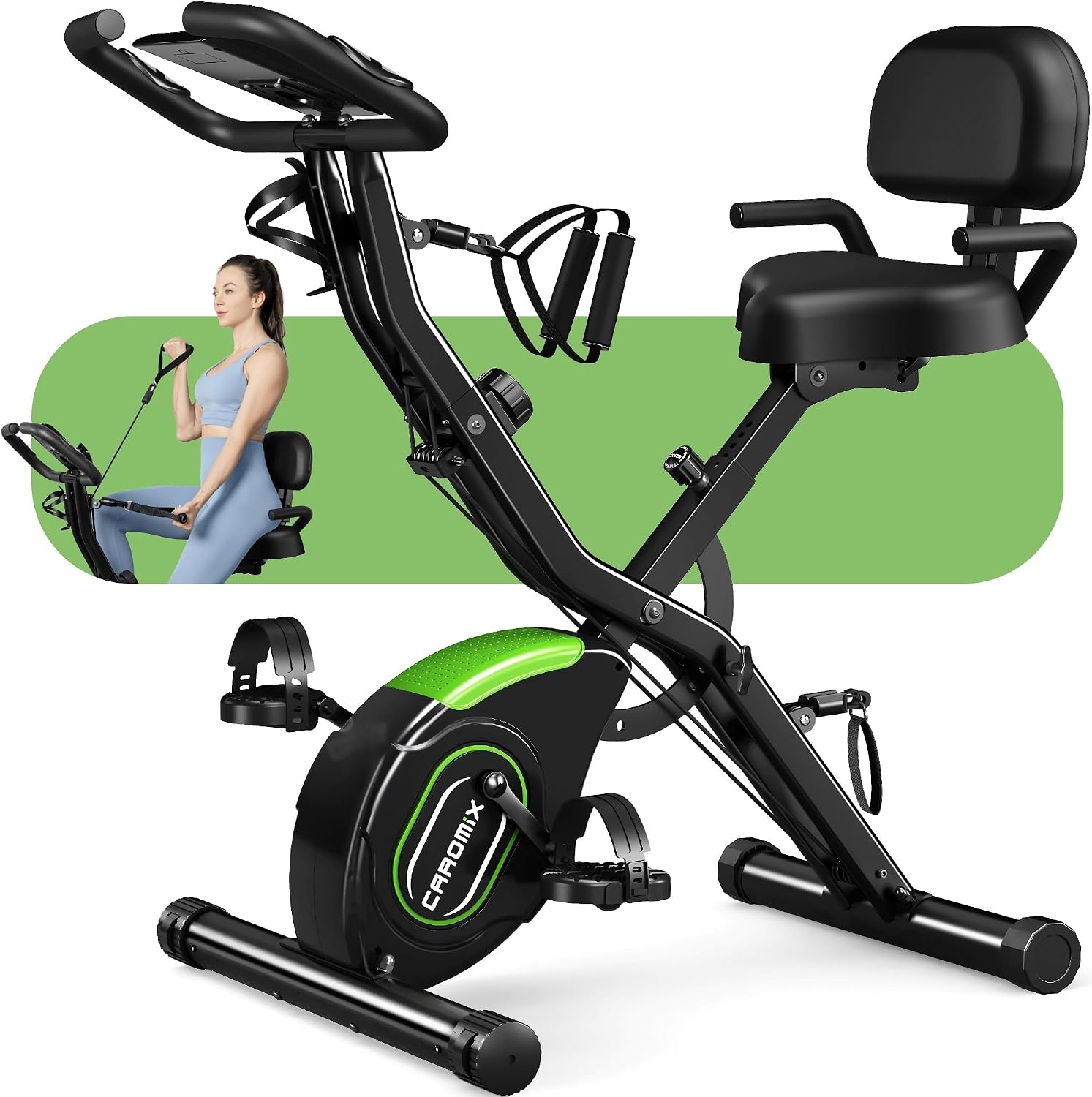 Caromix Folding Exercise Bike, 5 in...