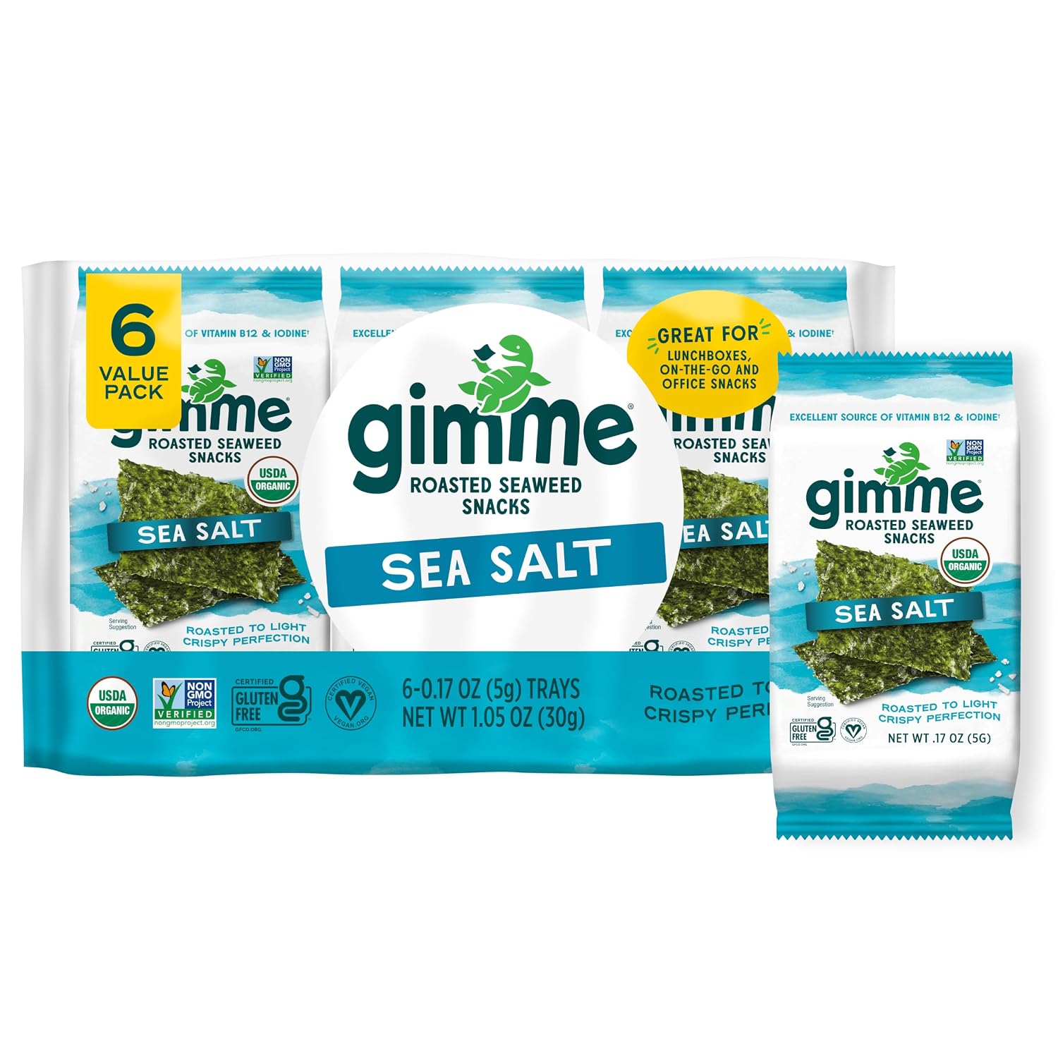 Gimme 6 CT Sea Salt Organic Roasted...