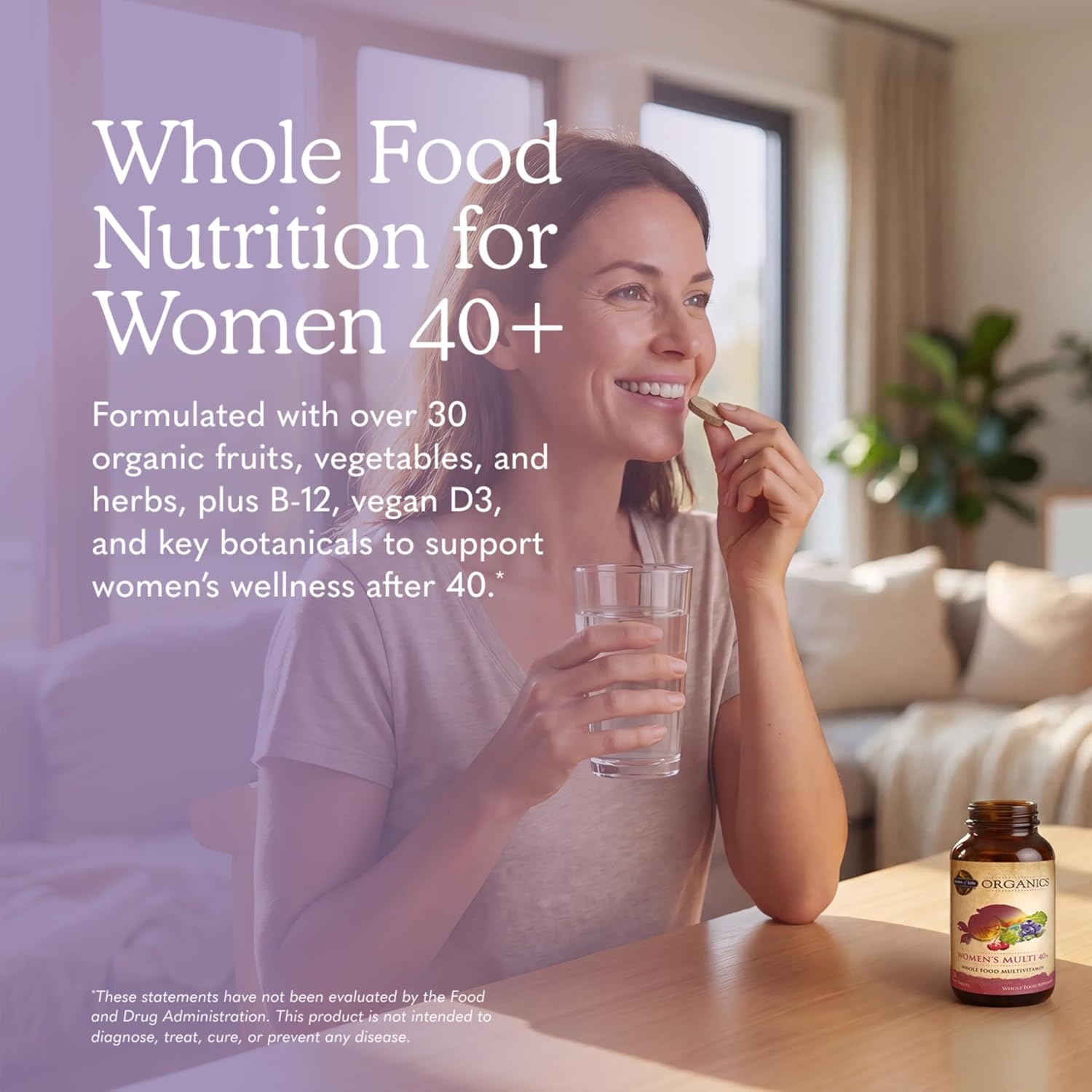Garden of Life Organics Women 40+ Multivitamin, Vegan, 120 Tablets - Image 2