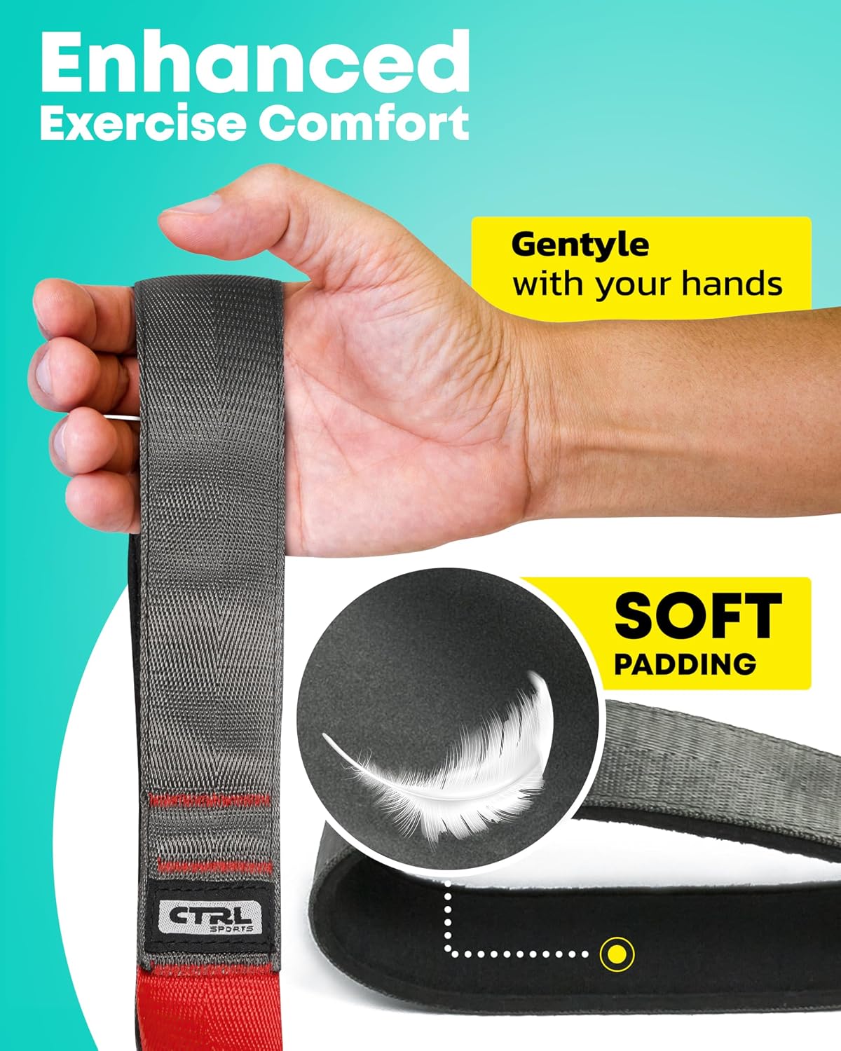 Stretching Strap with Loops - Non Elastic Yoga Strap for Physical Therapy - Image 3