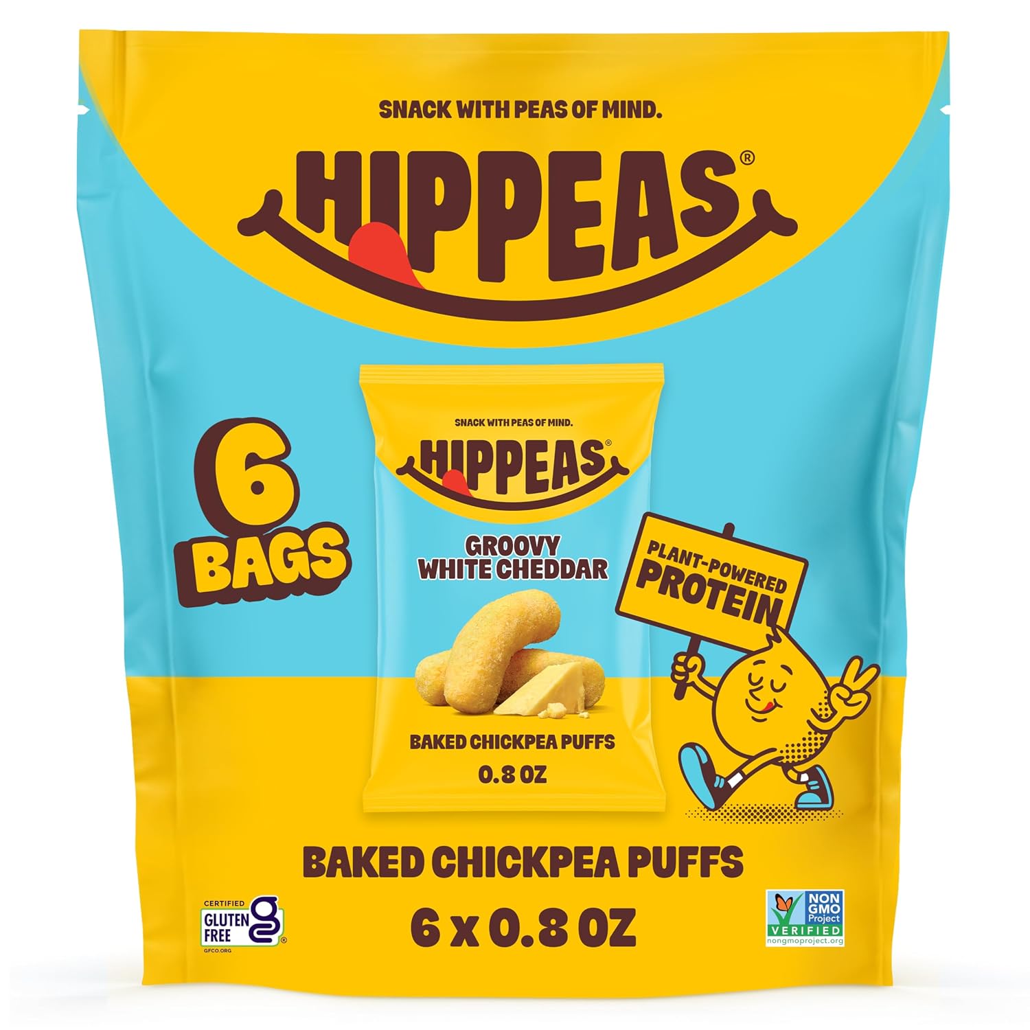 HIPPEAS Chickpea Puffs, Groovy Whit...