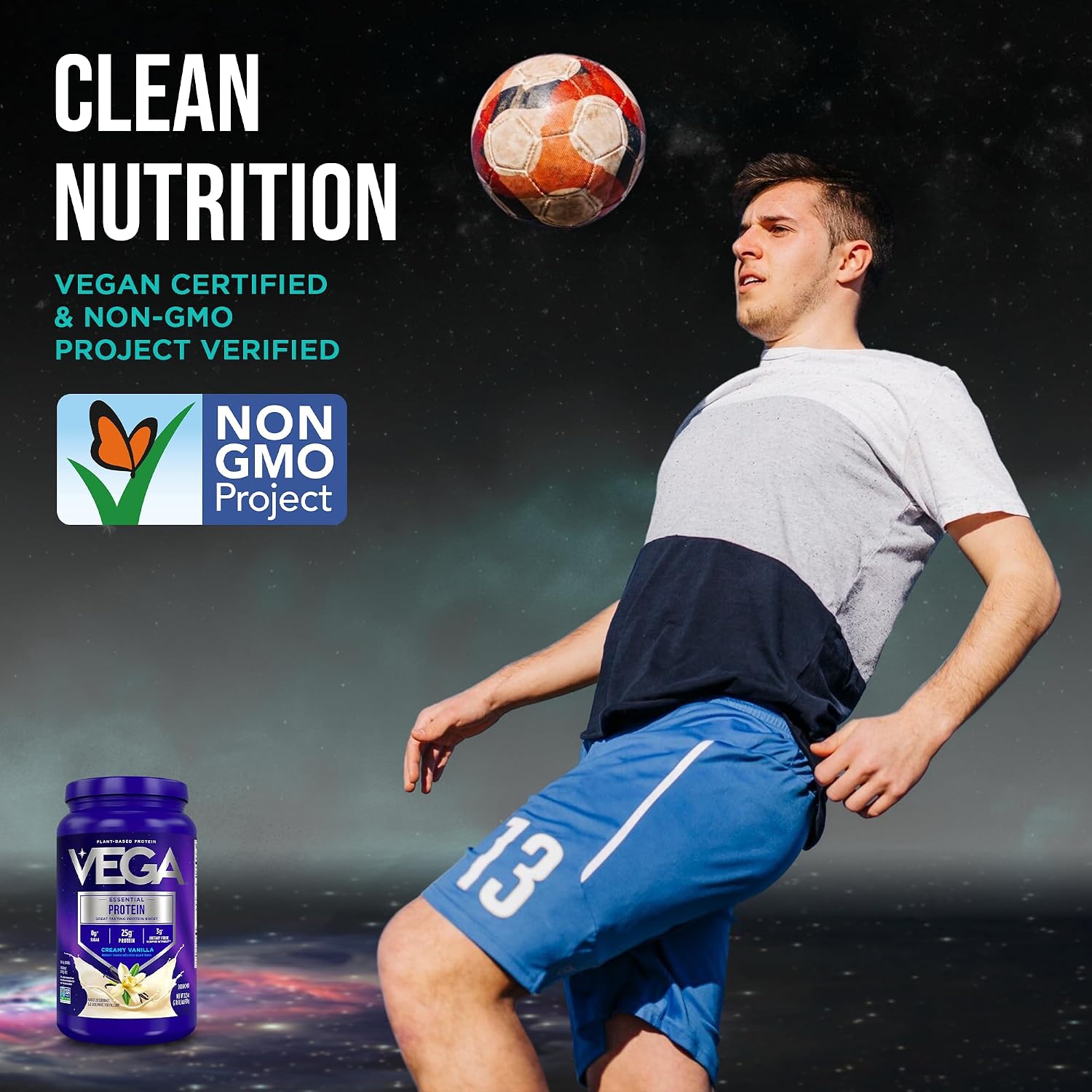 Vega Essential Protein – 25g Plant Based Protein Powder, Creamy Vanilla, Vegan for a Dairy-Free Vanilla Shake – Large Tub, 32.5oz (20 Servings) - Image 9