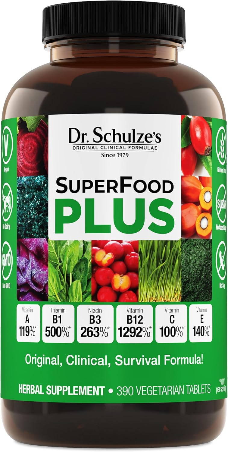 Dr. Schulze's SuperFood Plus Everyday Superfood Tablets, 390 Count