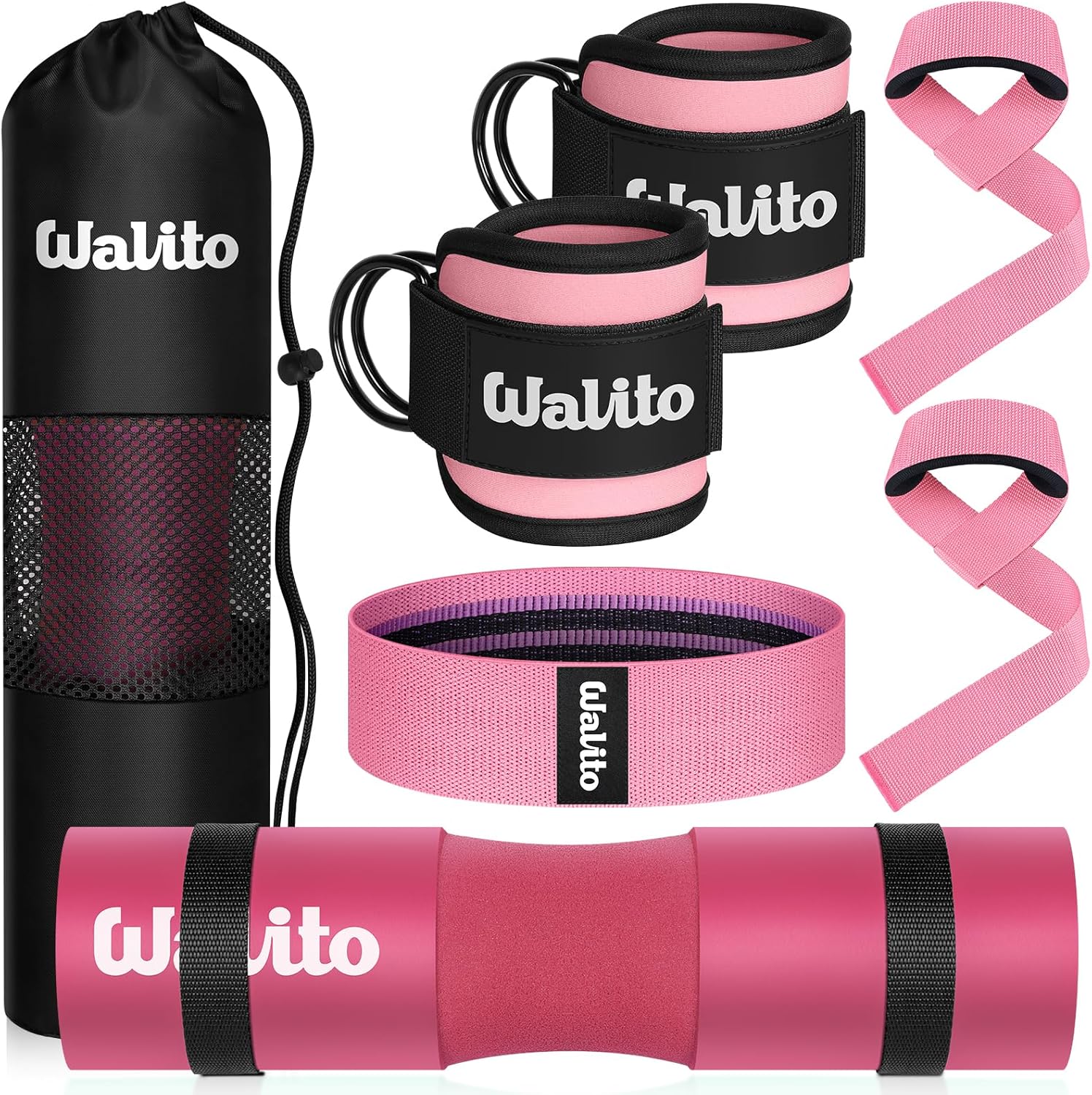 WALITO 8Pcs Barbell Pad Set for Hip...