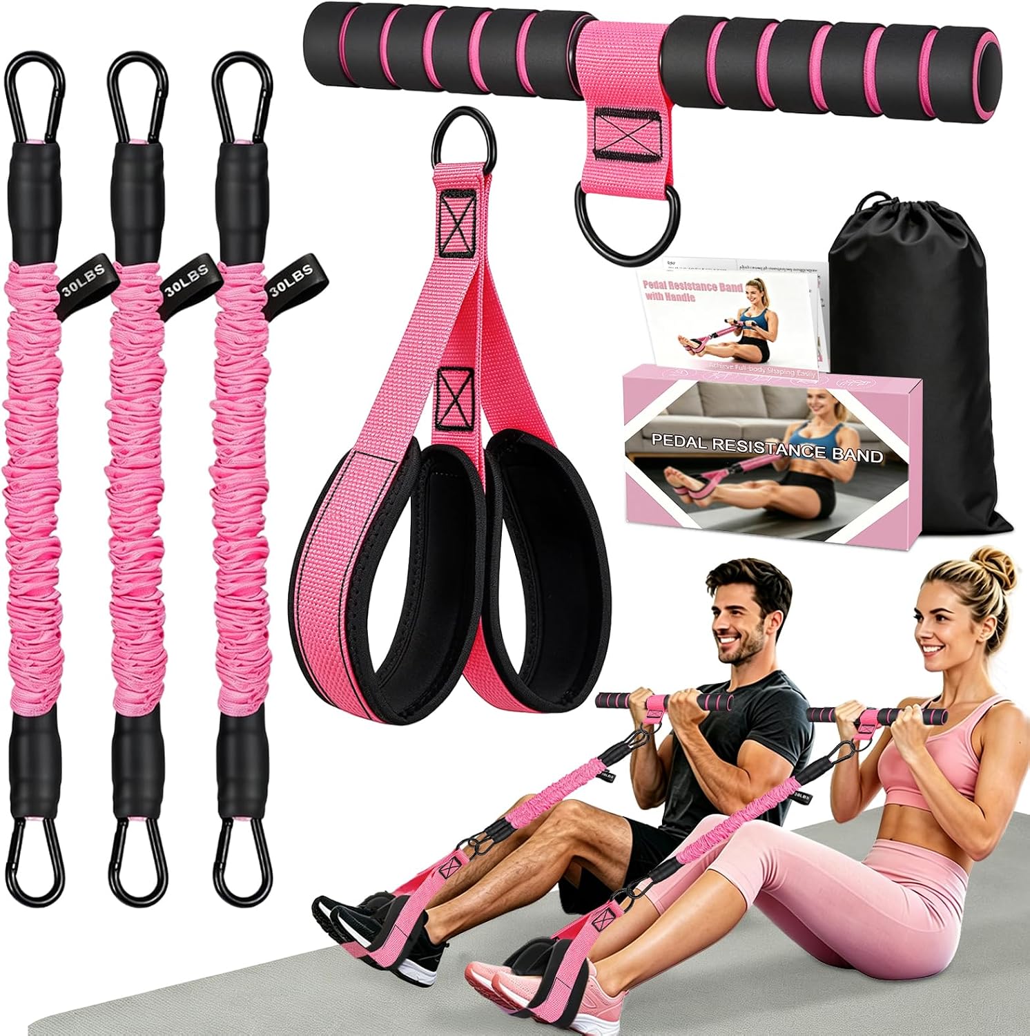 Pedal Resistance Band with Handle, ...