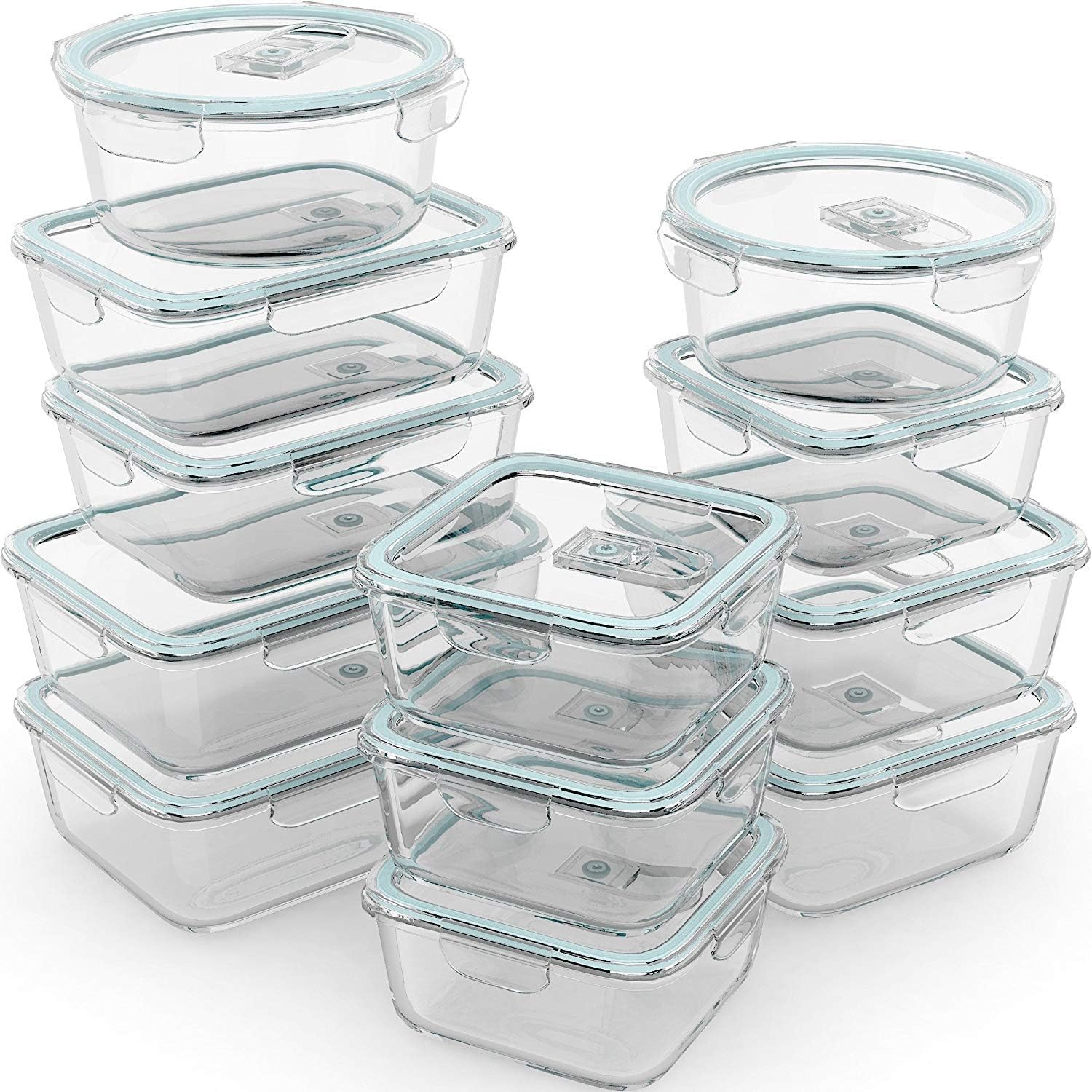 Razab 24 Pc Airtight Glass Food Sto...