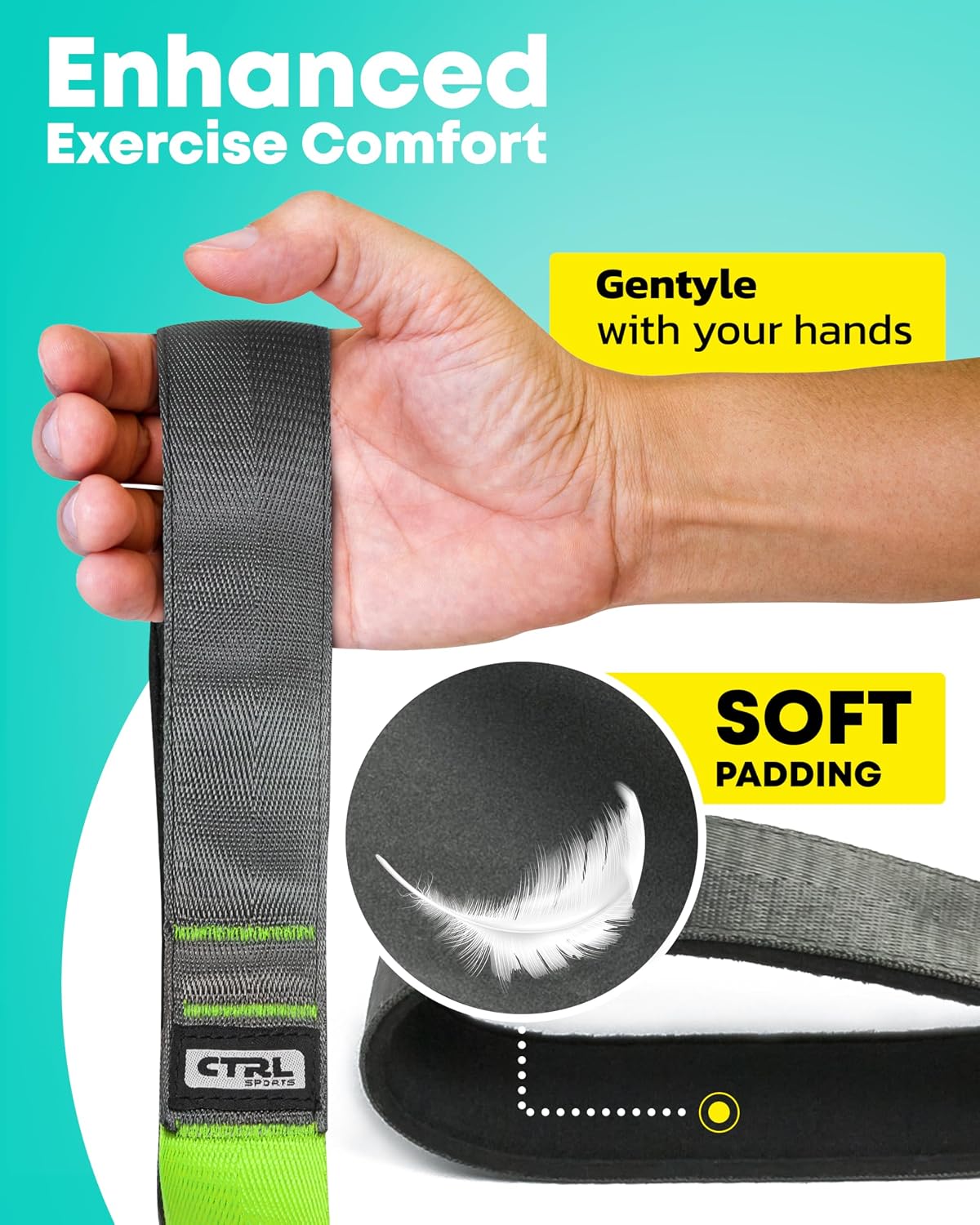 Stretching Strap with Loops - Non Elastic Yoga Strap for Physical Therapy - Image 3