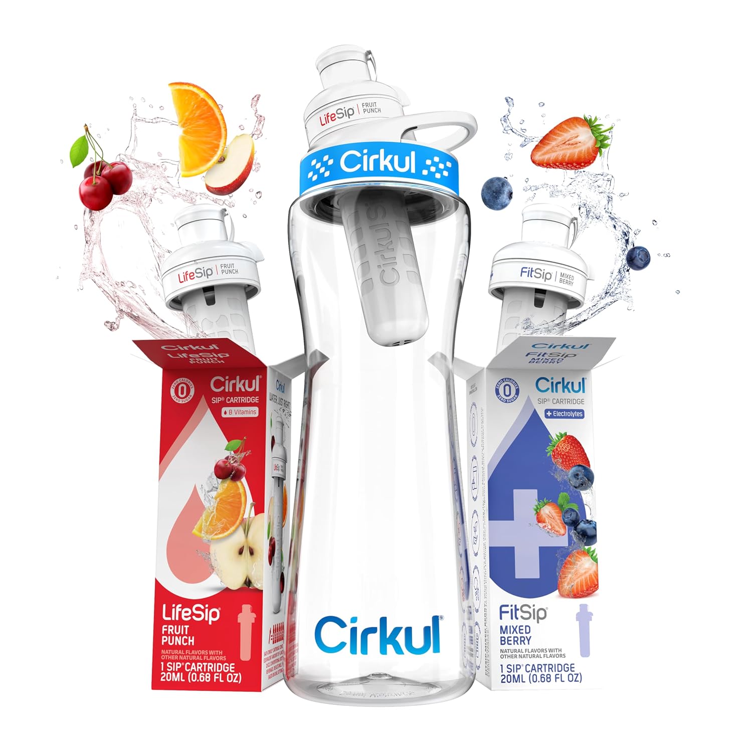 Cirkul 22oz Clear Plastic Water Bot...