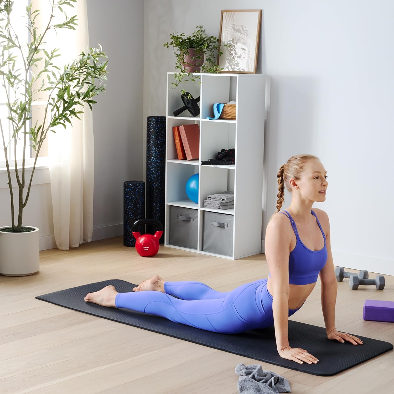 Amazon Basics Extra Thick Exercise Yoga Mat with Carrying Strap - Image 6