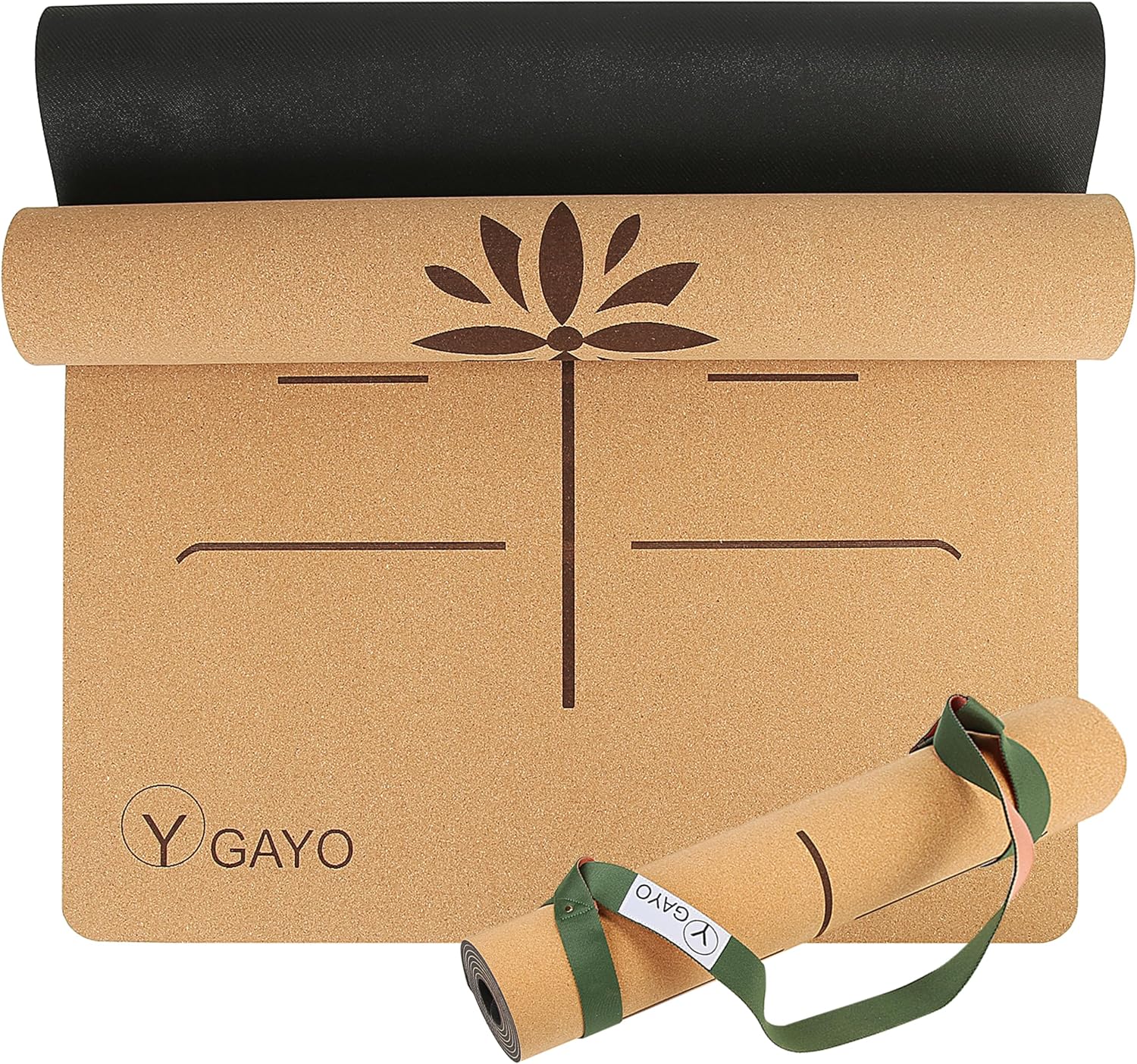 Y O Gayo Premium Yoga Cork Mat | 5m...