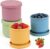 YQL 4 Pack 8 oz Silicone Snack Containers for Kids, Snack Boxes with Lids