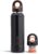 TakeToday 20oz Insulated Water Bottle with One-Touch Chug Lid, Leakproof, Keeps Cold 36H, Stainless Steel Double-Wall Vacuum Thermos for Gym, Hiking & Outdoor, Black