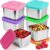 YQL 6-Pack 6oz Square Stainless Steel Snack Containers for Kids