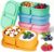 YQL 4 Pack 8 oz Silicone Snack Containers with Leakproof Lids for Kids