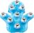 Handheld Massage Ball for Muscle Back Neck Joint Foot Shoulder Leg Pain Relief – Palm Shaped Massage Tool with Roller Balls, Portable Design, Blue