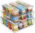 KUMD 10 Pack Food Storage Organizer Bins, Clear Pantry Containers with Lids