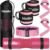 WALITO 8Pcs Barbell Pad Set for Hip Thrust – Squat Pad,Gym Accessories for Women with Bar Bad,Bench Press, with Gym Ankle Straps,Resistance Bands for Working Out,Lifting Strap,Carry Bag